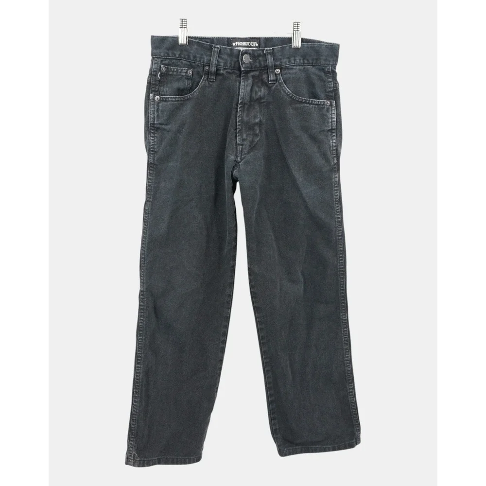 Fiorucci Safety Jeans Black Angel Patch Carpenter Jeans Made in Italy‎ 30x25